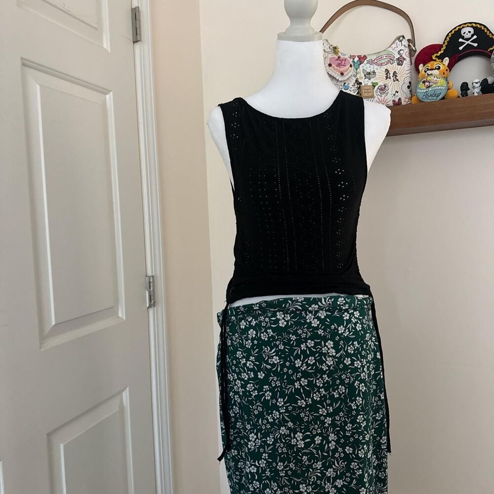 Shein Women's Green and Black Dress
